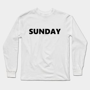 Sunday White Shirt Long Sleeve T-Shirt